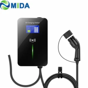 3 Phase 16Amp 11KW EV Charger Station EVSE Wallbox RFID Card with Type B RCD 5M Type 2 EV Charging